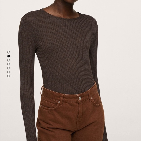 Mango Ribbed Long Sleeve Shirt - Picture 4 of 9